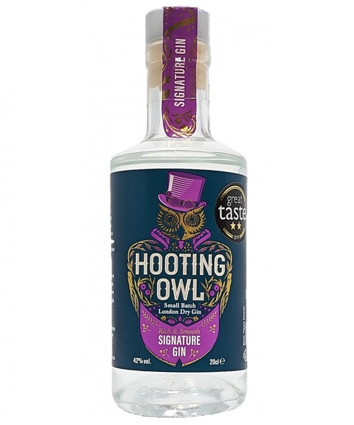 Hooting Owl Signature London Dry Gin 42% (20cl)  (£9.50 Case Price)